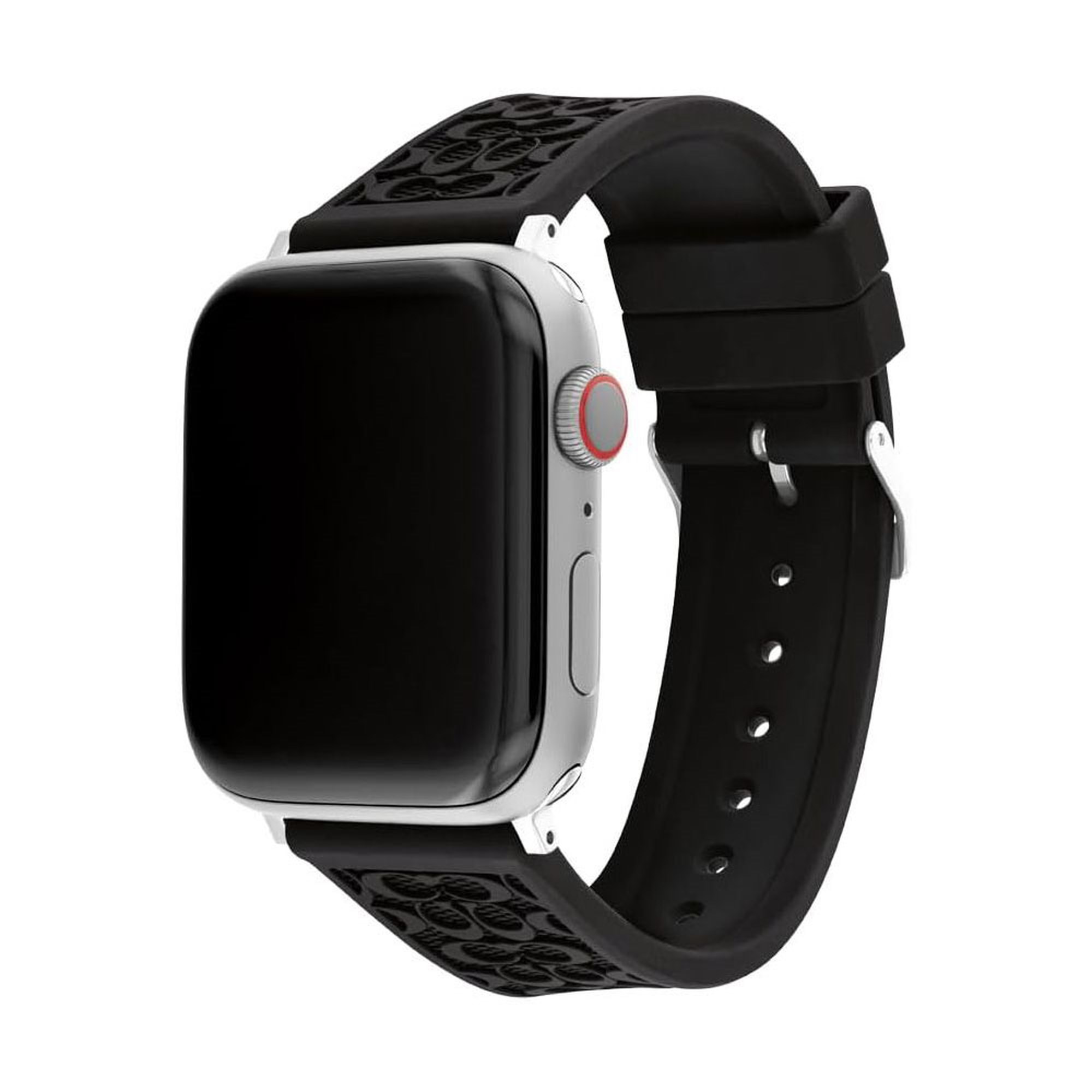 Coach Signature C Embossed Black Silicone Rubber Strap  display picture 2