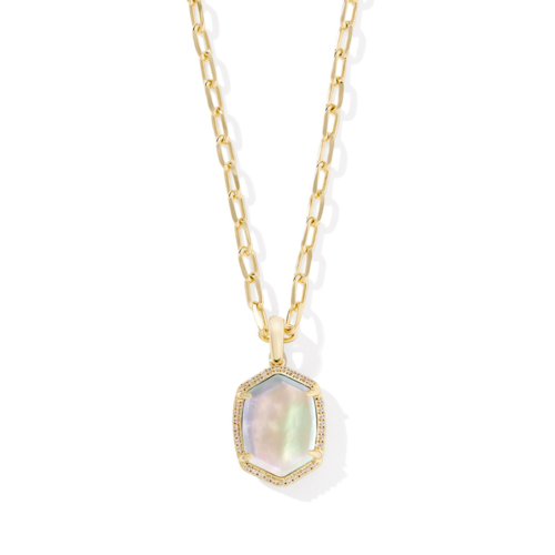 9608872492_Daphne Gold Pave Frame Short Pendant Necklace_Iridescent Ivory Illusion.png