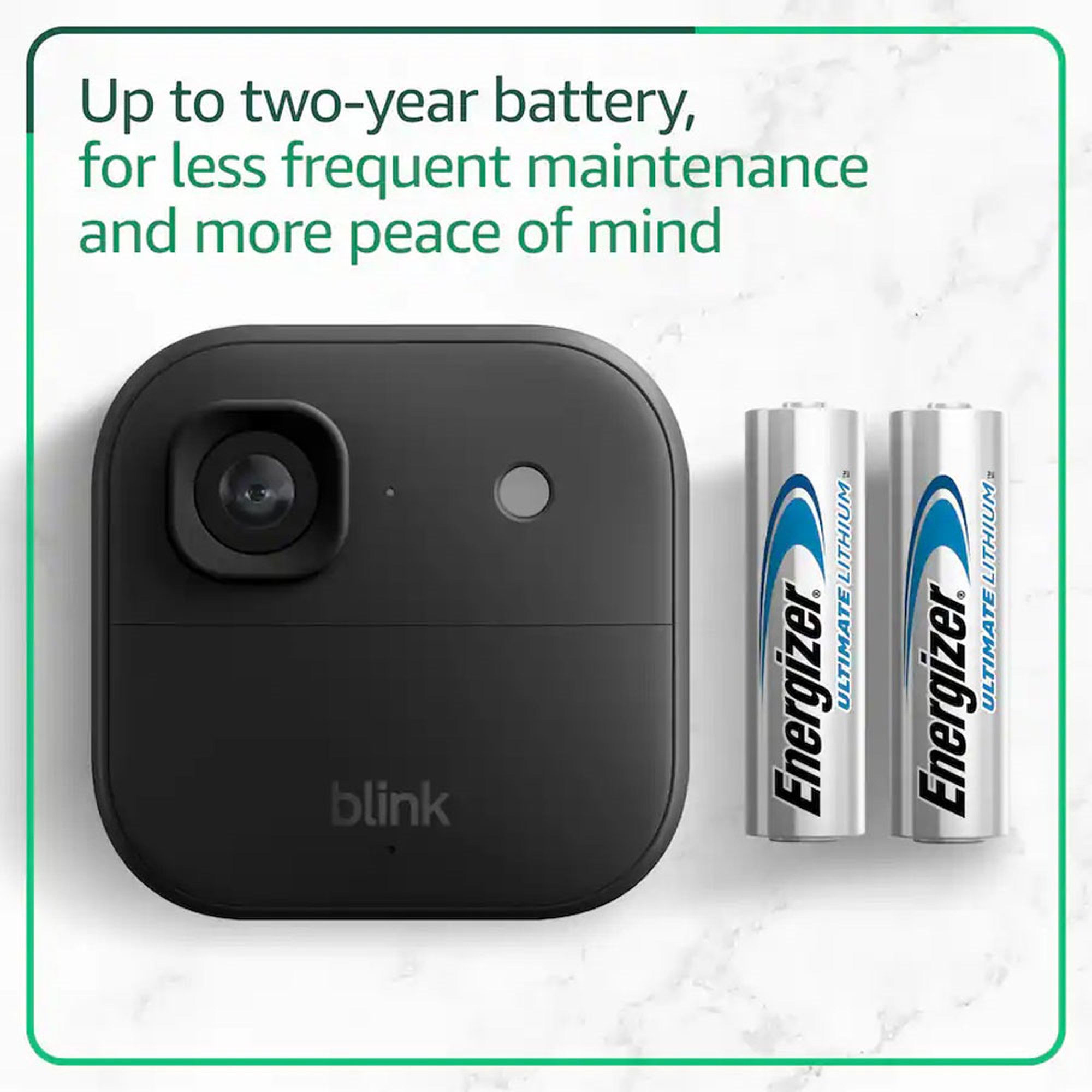 Blink Outdoor 2K+ Security Camera - 2 Camera System - Black - Links ...